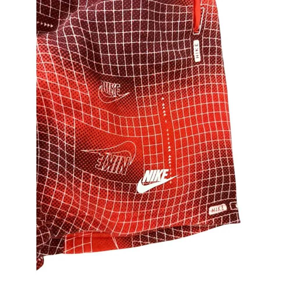 Nike Sportswear Boy (Kids) Picante Red AOP Club Fleece Shorts (DX5121-633) L‎ 12